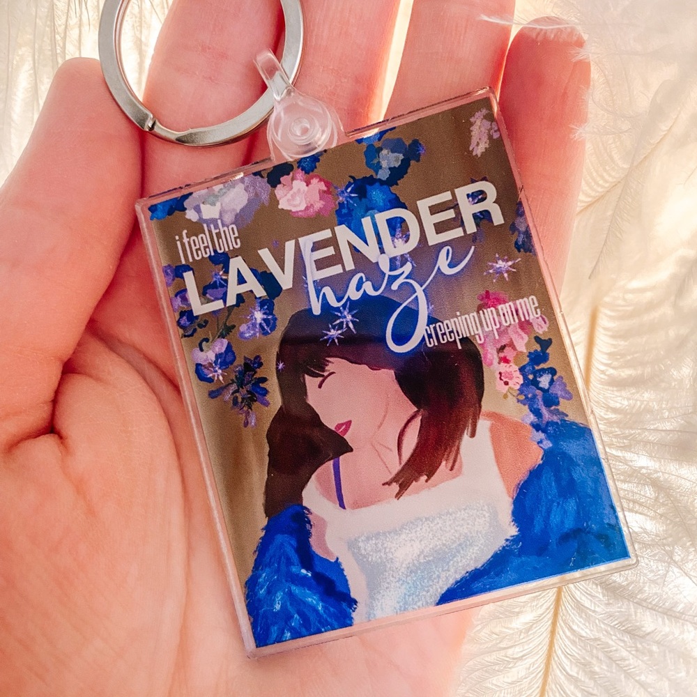 Taylor Swift Inspirer Lavender Haze Midnights KEYCHAIN **Brand New**